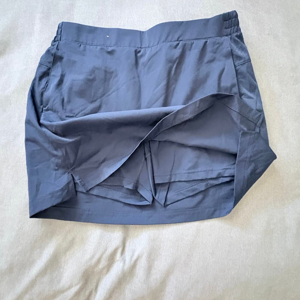Lady Hagen Skort L Navy Blue Wrap Front Elastic Waist Golf Tennis Pickleball